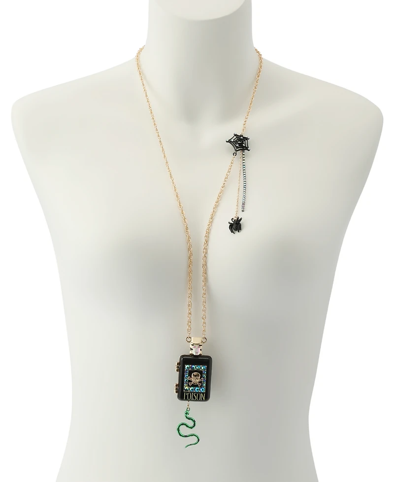 Betsey Johnson Faux-Stone Halloween Poison Potion Pendant Necklace