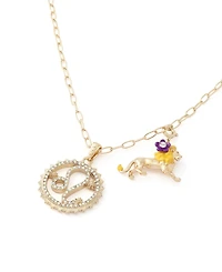 Betsey Johnson Faux-Stone Leo Celestial Pendant Necklace Charm Zodiac Set