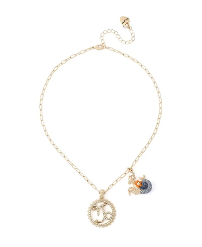 Betsey Johnson Faux-Stone Capricorn Celestial Pendant Necklace Charm Zodiac Set