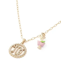 Betsey Johnson Faux-Stone Virgo Celestial Pendant Necklace Charm Zodiac Set