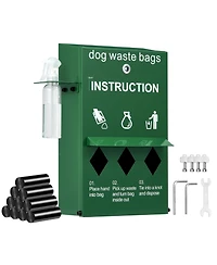 Vevor Dog Waste Station Bag Dispenser with 600 Bags Lockable Poop Holder