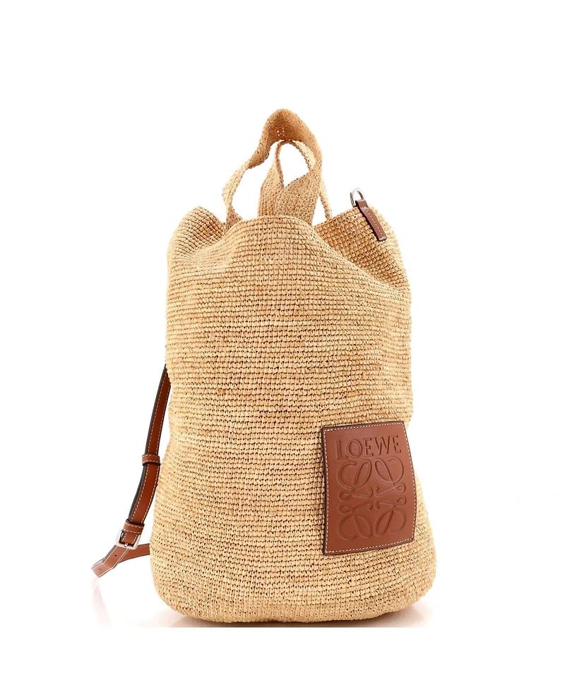 Pre-Owned Loewe Large Slit Tote Straw