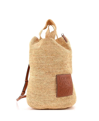 Pre-Owned Loewe Large Slit Tote Straw