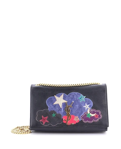 Pre-Owned Saint Laurent Medium Classic Monogram Crossbody Bag Patchwork Leather