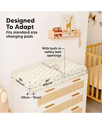 KeaBabies 2pk Soothe Changing Pad Covers for Girl, Boy, Soft Cotton Contoured Diaper Table
