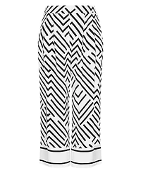 City Chic Women's Plus Linear Border Print Wide Leg Pant