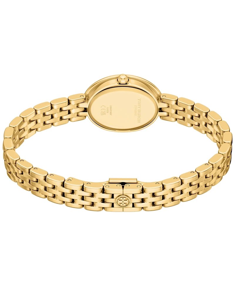 Tory Burch Women's Oval Gold-Tone Stainless Steel Watch 22mm
