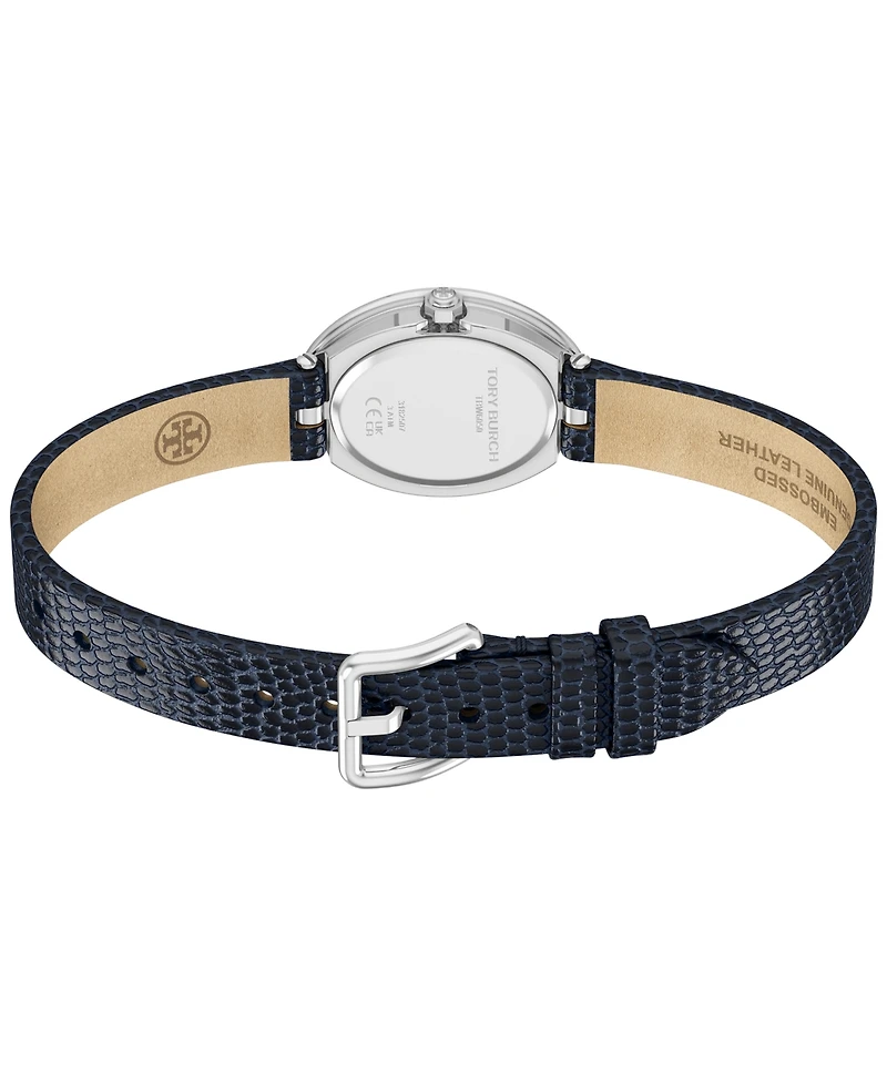 Tory Burch Women's Oval Blue Leather Watch 22mm