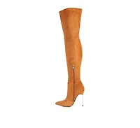 jaynetts stretch suede micro over the knee boots