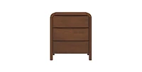 Lucky One 23.6" Width Solid Wood Mid Century Nightstand with 3-Drawer