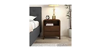 Lucky One 23.6" Width Solid Wood Mid Century Nightstand with -Drawer