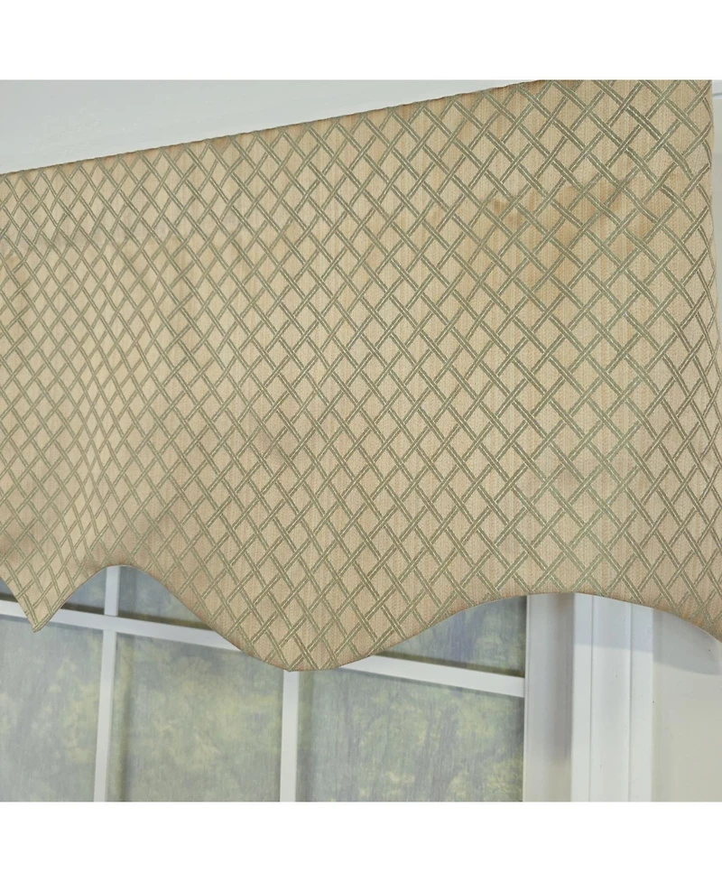 Rlf Home Dottie Cornice Window Valance 100% Cotton Lined Rod Pocket