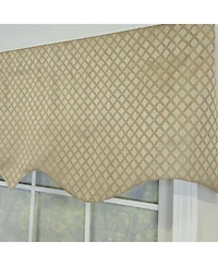 Rlf Home Dottie Cornice Window Valance 100% Cotton Lined Rod Pocket