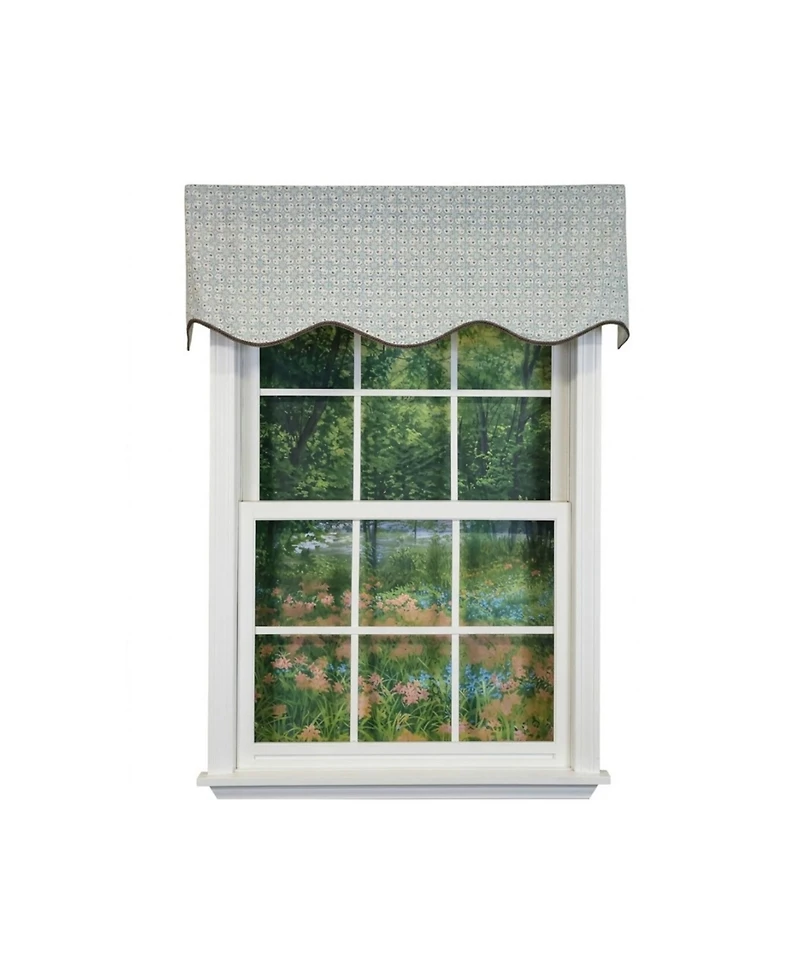 Rlf Home Blast Trimmed Provance Window Valance 100% Cotton Lined Rod Pocket