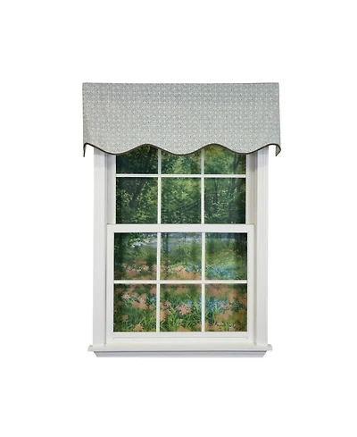 Rlf Home Blast Trimmed Provance Window Valance 100% Cotton Lined Rod Pocket