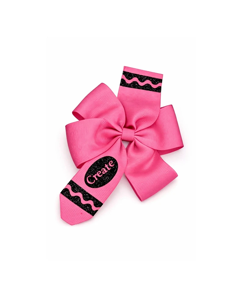 Bits & Bows Little/Big Girls Back-to-School Crayon Hair Bow