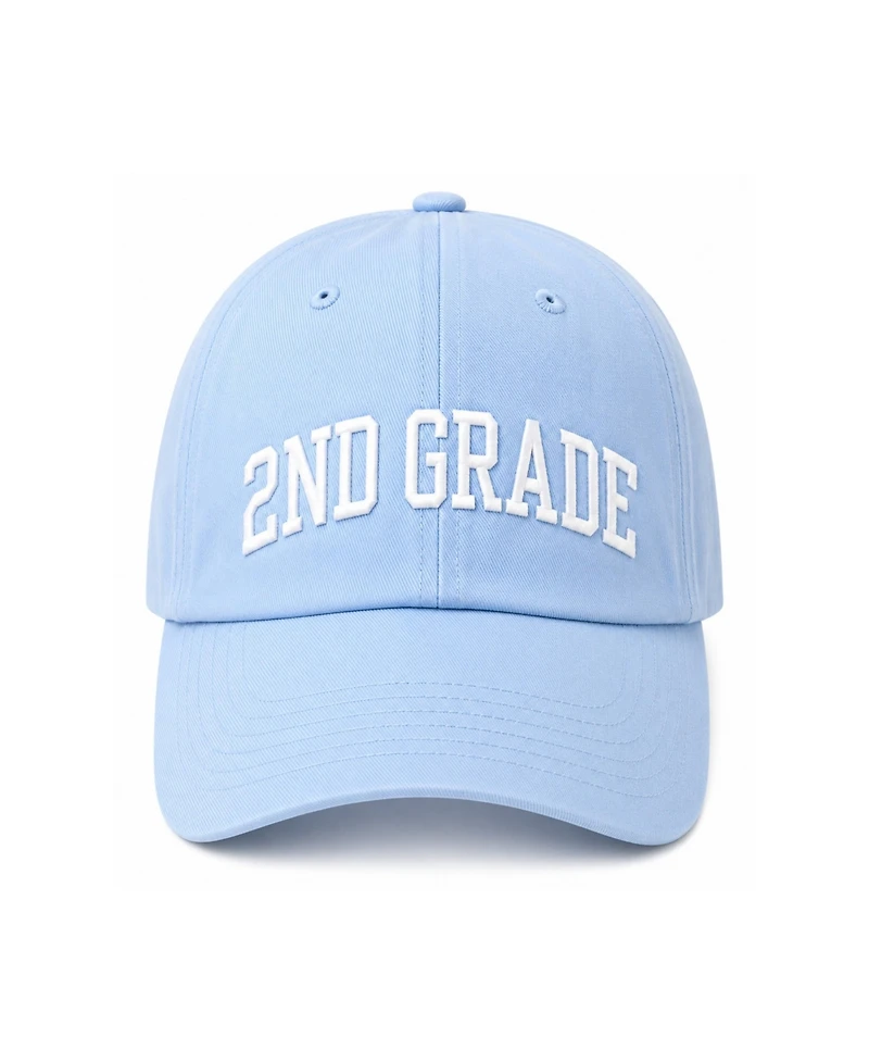 Bits & Bows Little/Big Unisex Back-to-School 2nd Grade Baseball Hat