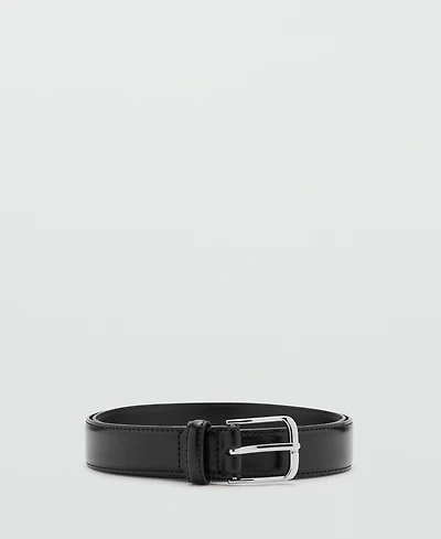Mango Men's Buckle Leather Belt