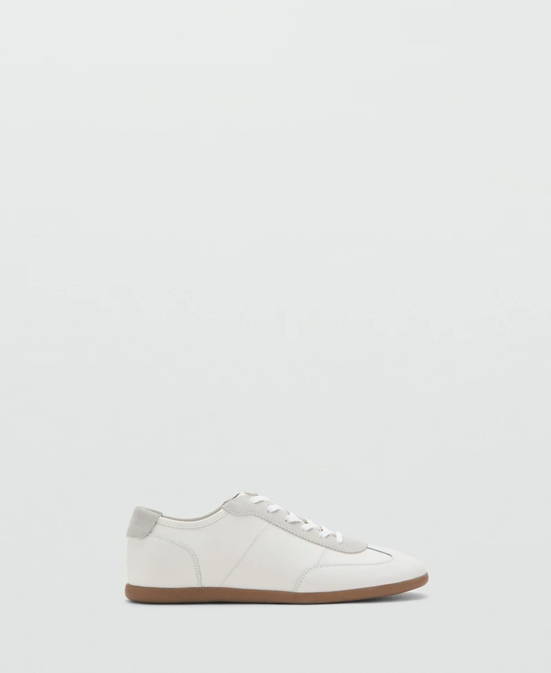 Mango Men's Leather Mixed Sneakers