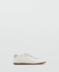 Mango Men's Leather Mixed Sneakers