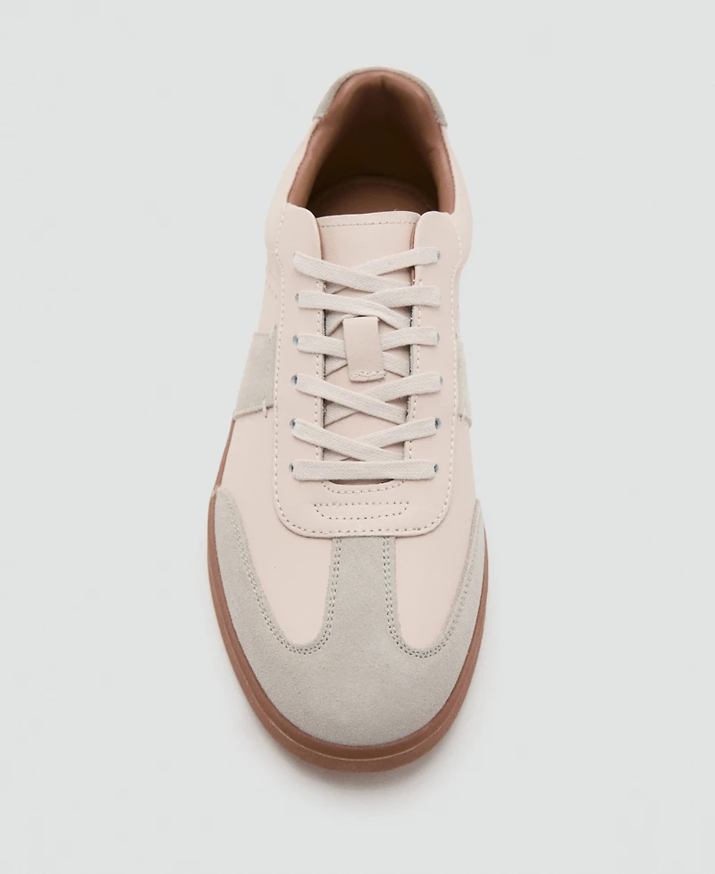 Mango Men's Combined Leather Sneakers