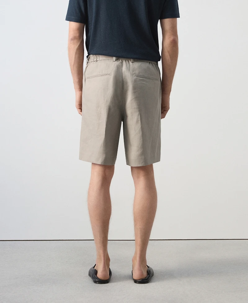Mango Men's Linen 8.54" Bermuda Shorts
