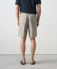 Mango Men's Linen 8.54" Bermuda Shorts