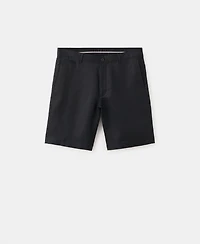 Mango Men's Slim-Fit Linen 9.84" Bermuda Shorts