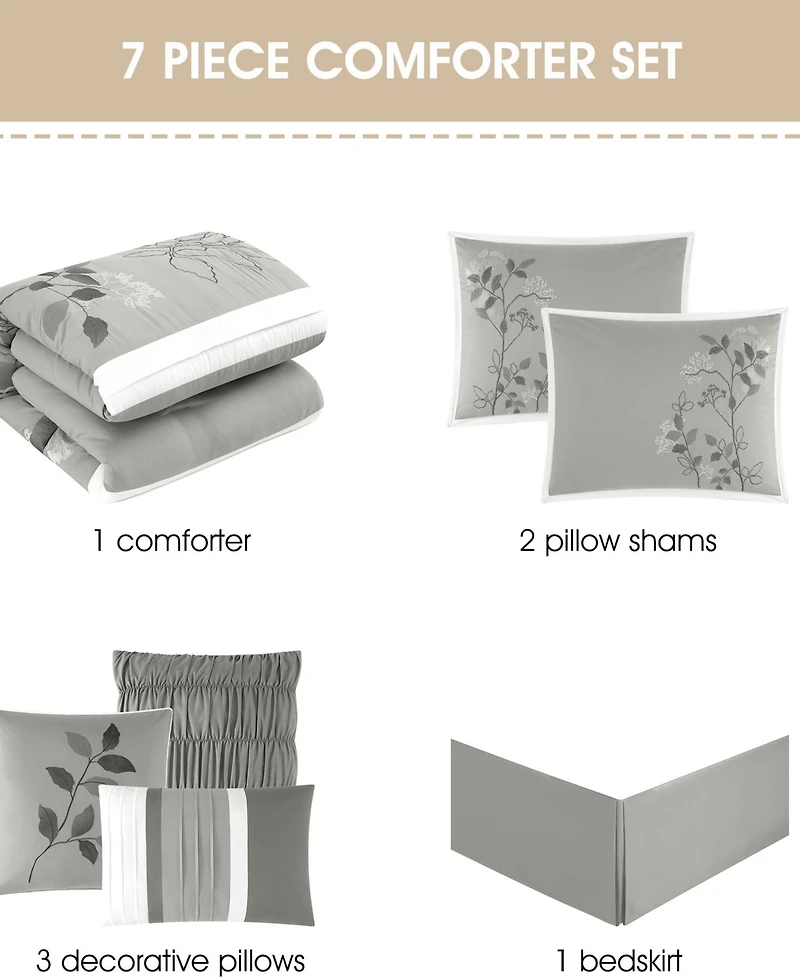 Stratford Park Lucy 7-Pc. Comforter Set, Queen