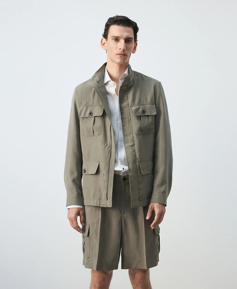 Mango Men's Modal Pockets Jacket