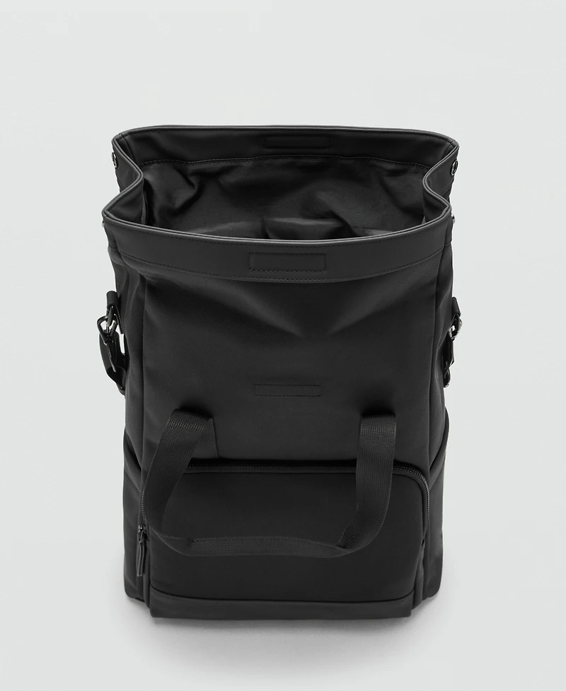 Mango Men's Black Multi-Purpose Backpack