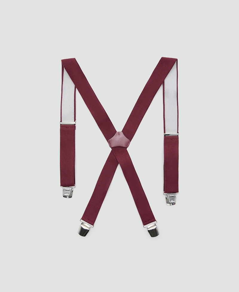 Mango Men's Leather Details Adjustable Elastic Straps