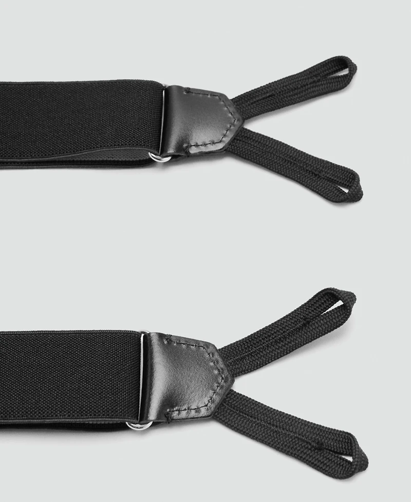 Mango Men's Adjustable Elastic Suspender Strap