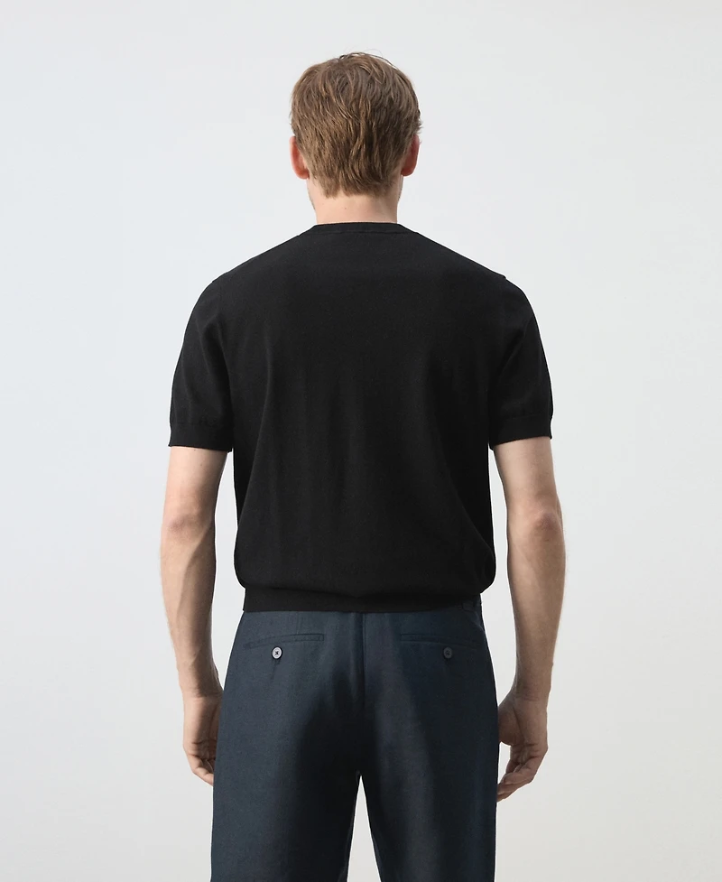 Mango Men's Cotton Regular-Fit T-Shirt