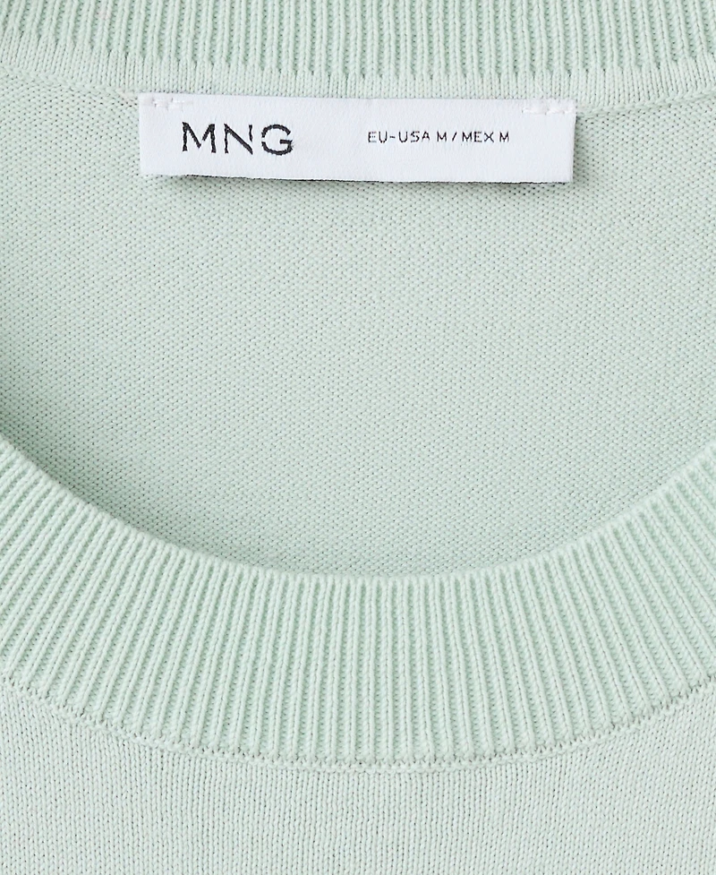 Mango Men's Cotton Fine-Knit T-Shirt