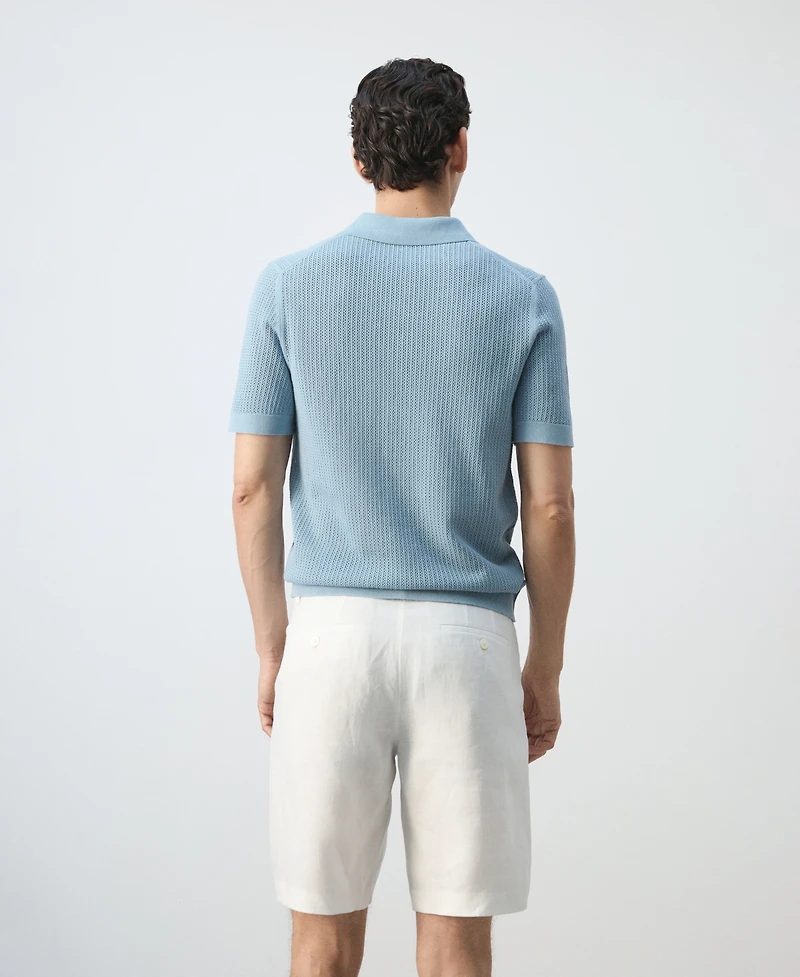 Mango Men's Cotton Knitted Polo Shirt