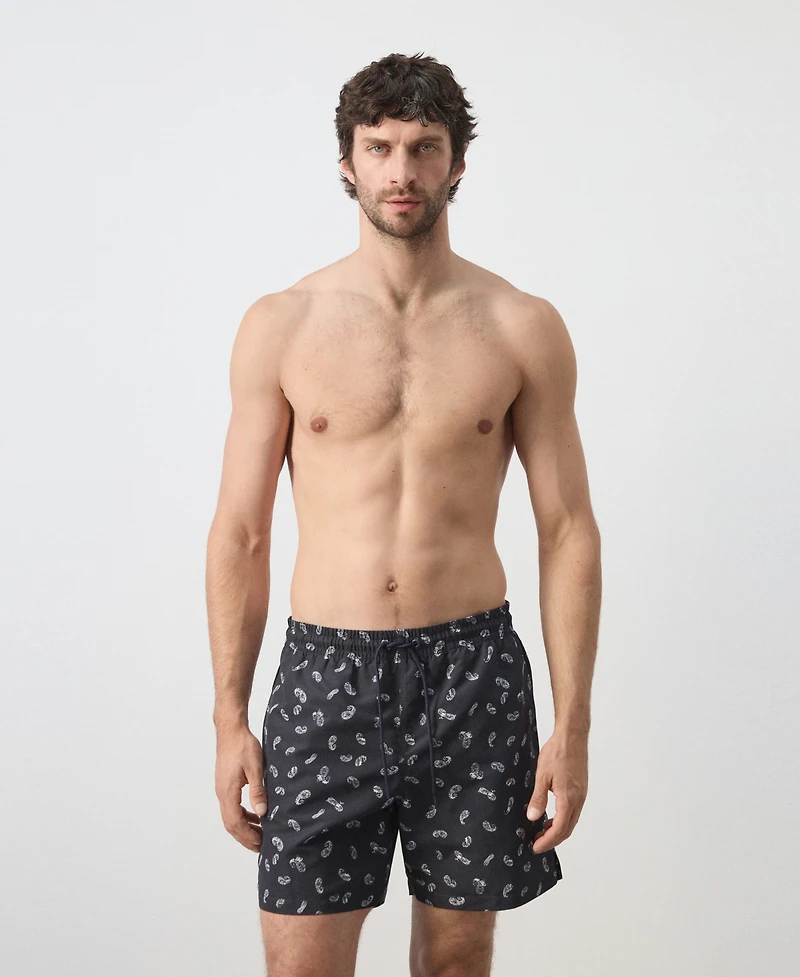 Mango Men's Printed Drawstring Swimsuit