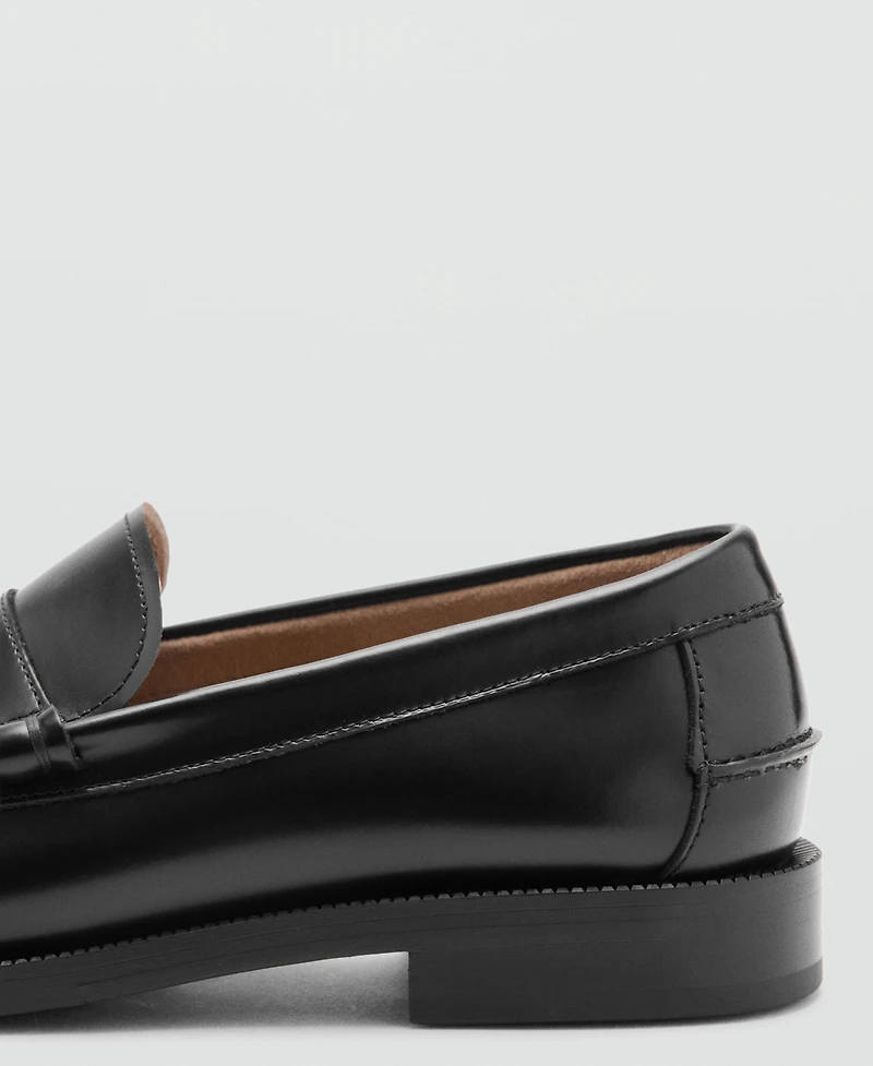 Mango Men's Leather Penny Loafers