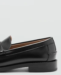 Mango Men's Leather Penny Loafers
