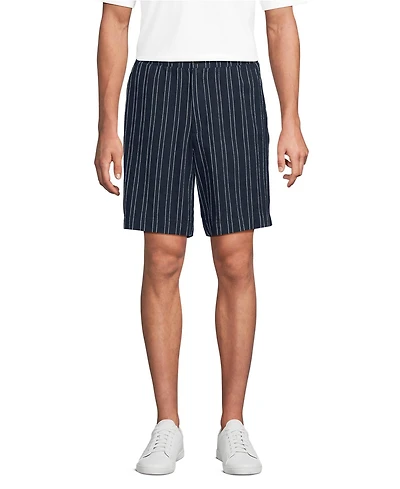 Lands' End Men's 7" Linen Cotton Elastic Waist Short