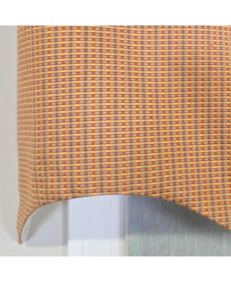 Rlf Home Mini Woven Regal Window Valance 100% Cotton Lined Rod Pocket