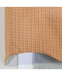 Rlf Home Mini Woven Regal Window Valance 100% Cotton Lined Rod Pocket