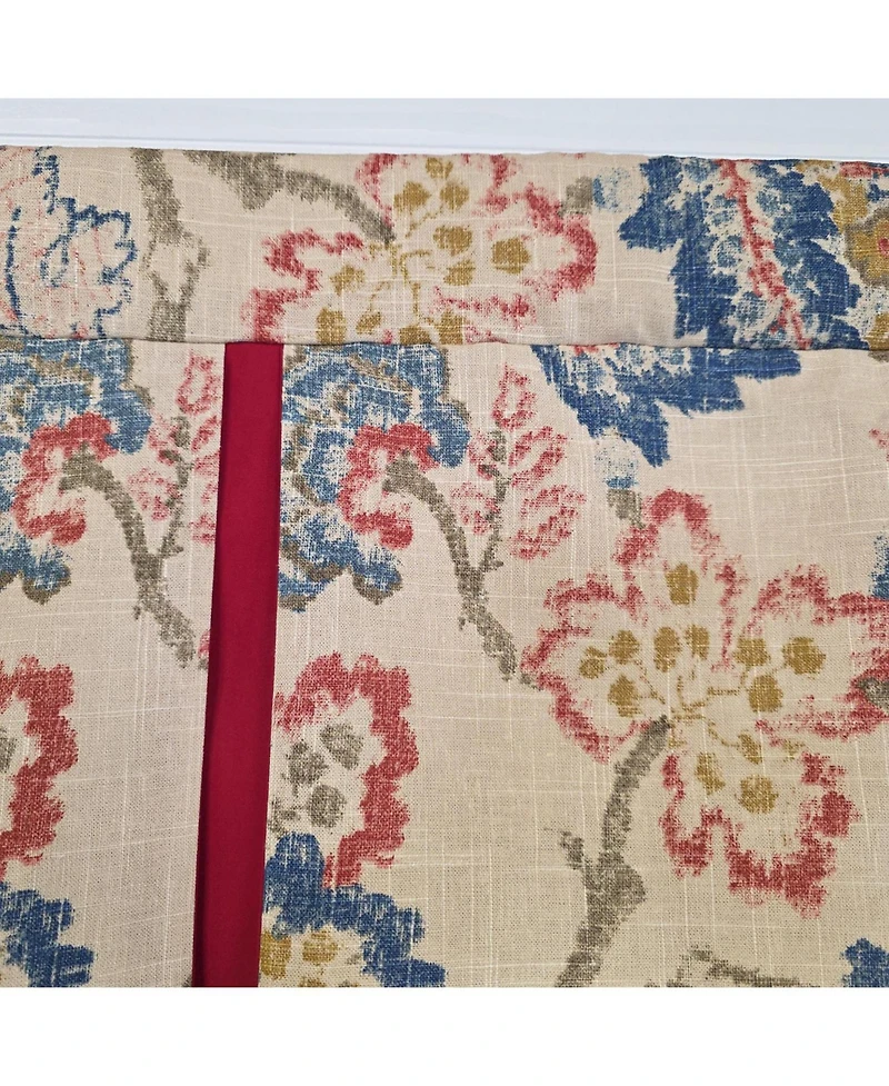 Rlf Home Silvia Pleated Window Valance 100% Cotton Rod Pocket