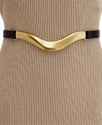 Donna Karan New York Women's Off-the-Shoulder Belted Sweater Dress