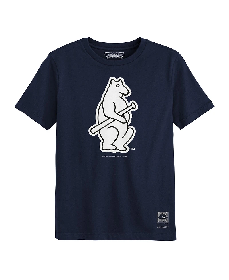 Mitchell & Ness Toddler Navy Chicago Cubs Retro Logo T-Shirt