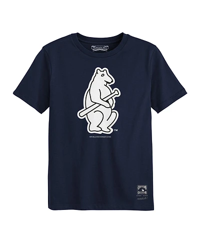 Mitchell & Ness Toddler Navy Chicago Cubs Retro Logo T-Shirt