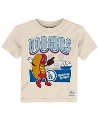 Mitchell & Ness Toddler Cream Los Angeles Dodgers Step Back Up T-Shirt