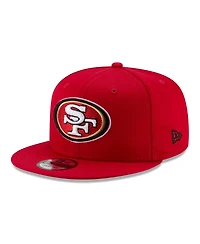 New Era Men's Scarlet San Francisco 49ers 80th Anniversary Side Patch 9FIFTY Snapback Hat