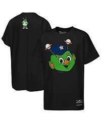 Mitchell & Ness Big Boys and Girls Black Houston Astros Face Mascot T-Shirt