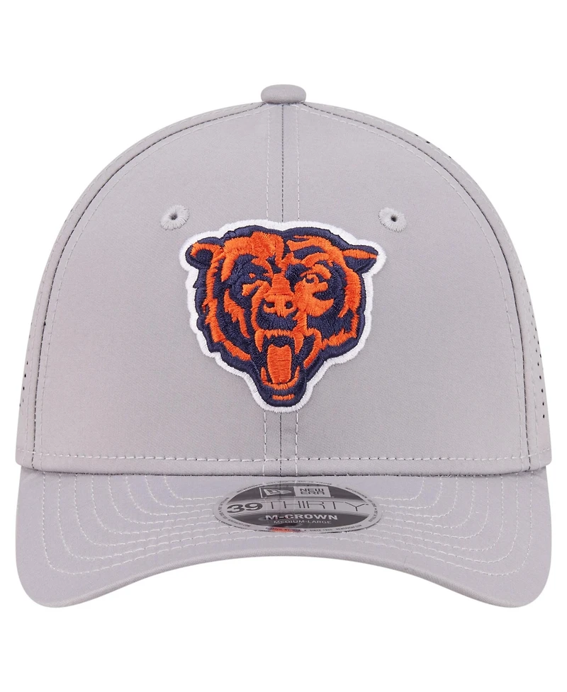 New Era Men's Gray Chicago Bears 39THIRTY M-Crown Flex Fit Hat